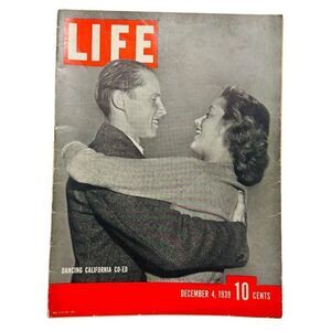 LIFE MAGAZINE DANCING CALIFORNIA CO-ED UCLA STUDENTS DANCING COVER DEC. 4, 1939